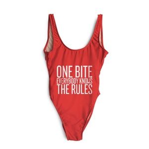 One Bite Everybody Knows The Rules Swimsuit
